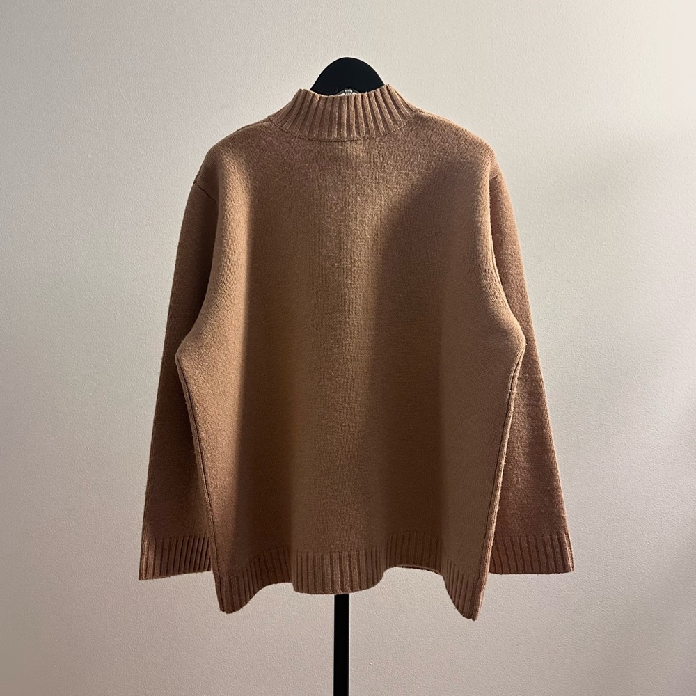 Vintage Lauren Ralph Lauren Tan Horse Intarsia Wool Turtleneck Sweater Size 2X - Picture 2 of 4